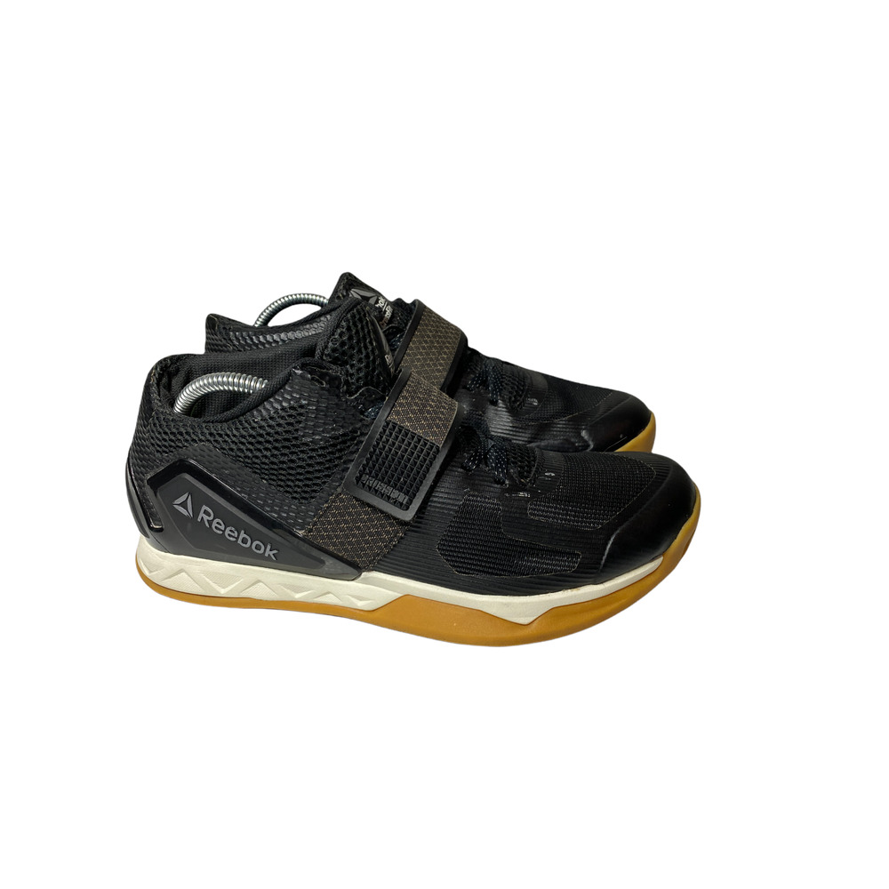 Reebok CrossFit Transition Lft Women size 8.5 Black Gum Trainer Lifter Sneakers